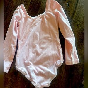 Pink Long Sleeve Dance Leotard 2-4 T